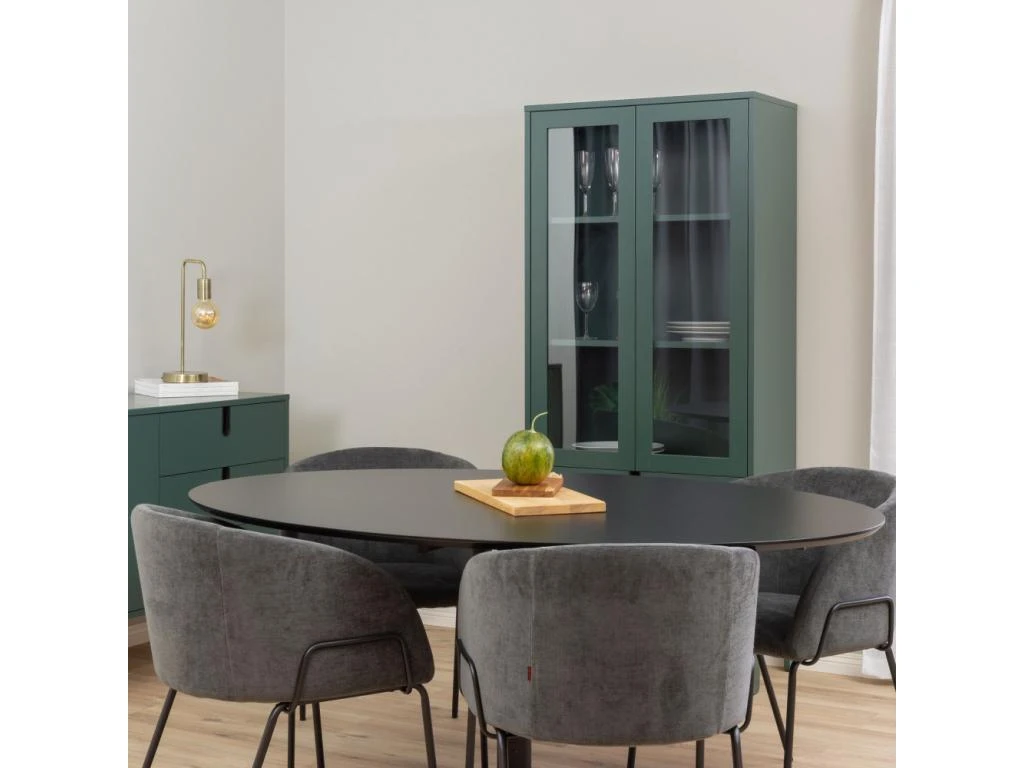 Taco Elipse - Table à Manger En Bois 160x110 - Couleur - Noir 9 Taco Elipse - Table à Manger En Bois 160x110 - Couleur - Noir – Image 9