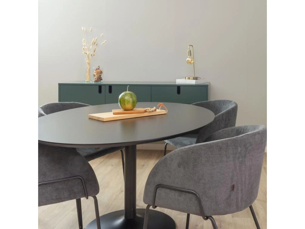 Taco Elipse - Table à Manger En Bois 160x110 - Couleur - Noir 10 Taco Elipse - Table à Manger En Bois 160x110 - Couleur - Noir – Image 10