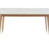 Vejend - Table à Manger Extensible En Bois Et Céramique 160-200x90cm - Couleur - Marbre Blanc -Deco.fr Soldes Boutique table a manger 13389023