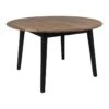 Marseille - Table à Manger Ronde En Bois Ø140cm - Couleur - Bois Foncé / Noir