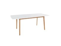 Table Extensible HELGA 120 / 160cm Blanche - HAPPY GARDEN