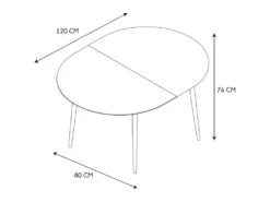 Table Repas Extensible En Métal Et Bois 4 à 6 Personnes -Deco.fr Soldes Boutique table a manger 13505367