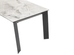 Table à Manger Extensible 4 à 10 Couverts En Céramique Et Métal - Effet Marbre Gris Et Noir - CARMONI -Deco.fr Soldes Boutique table a manger 14290657