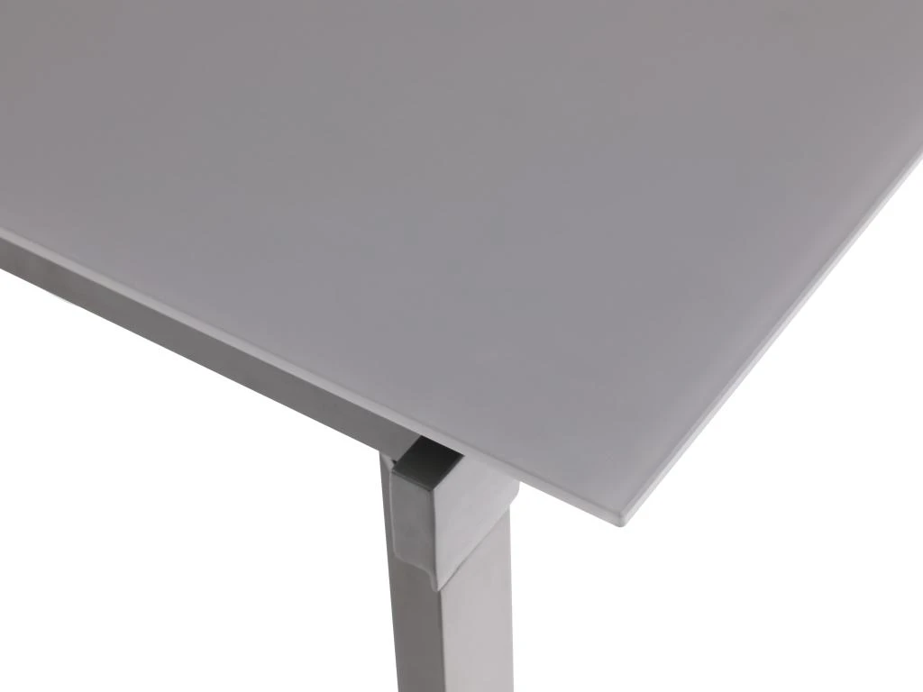 Table à Manger Extensible 4 à 14 Couverts En Verre Trempé Et Métal - Gris - CHELDY 15 Table à Manger Extensible 4 à 14 Couverts En Verre Trempé Et Métal - Gris - CHELDY – Image 15