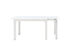 Table à Manger Extensible 4 à 14 Couverts En Verre Trempé Et Métal - Blanc - CHELDY 15 Table à Manger Extensible 4 à 14 Couverts En Verre Trempé Et Métal - Blanc - CHELDY -Deco.fr Soldes Boutique table a manger 14290803