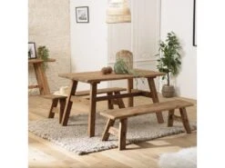 ANDRIAN - Table à Manger 140x75cm Bois Pin Recyclé -Deco.fr Soldes Boutique table a manger 14657125