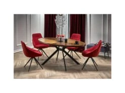 Table à Manger Ovale 170 X 95 X 70 Cm - Noyer -Deco.fr Soldes Boutique table a manger 14696441