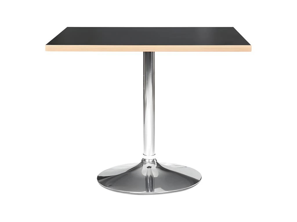 Table De Repas Déco "Horacio" 74cm Argent & Noir 2 Table De Repas Déco "Horacio" 74cm Argent & Noir – Image 2
