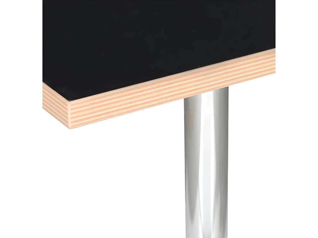 Table De Repas Déco "Horacio" 74cm Argent & Noir 3 Table De Repas Déco "Horacio" 74cm Argent & Noir – Image 3