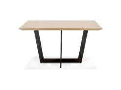 Table De Repas Design "Wimona" 140cm Frêne & Noir -Deco.fr Soldes Boutique table a manger 15187679