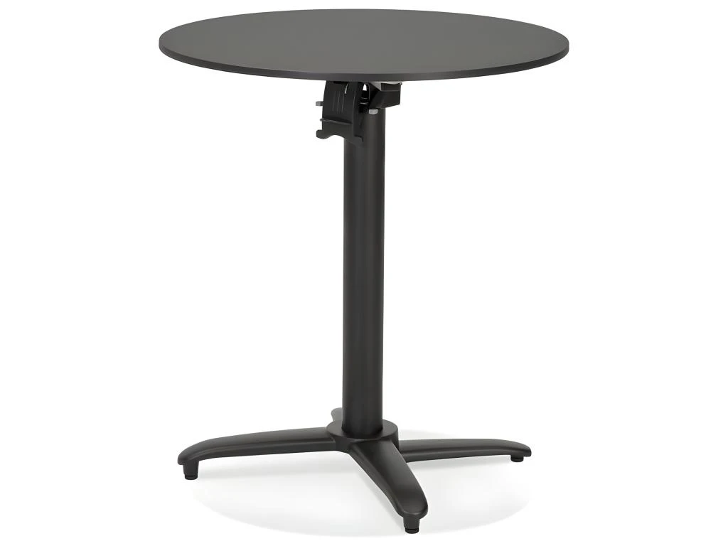 Table De Repas Pliable Design "Ludmila" 76cm Noir 3 Table De Repas Pliable Design "Ludmila" 76cm Noir – Image 3
