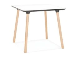 Table De Repas Scandinave "Azerano" 80cm Blanc