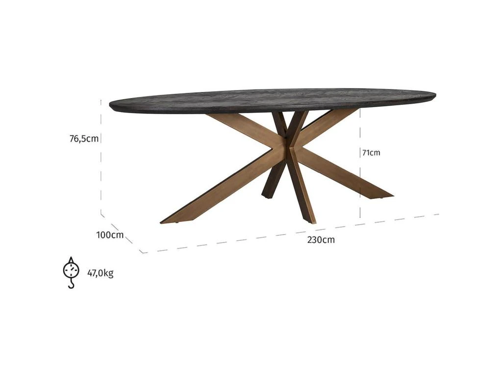 Table à Dînerbone Ovale 230 5 Table à Dînerbone Ovale 230 – Image 5