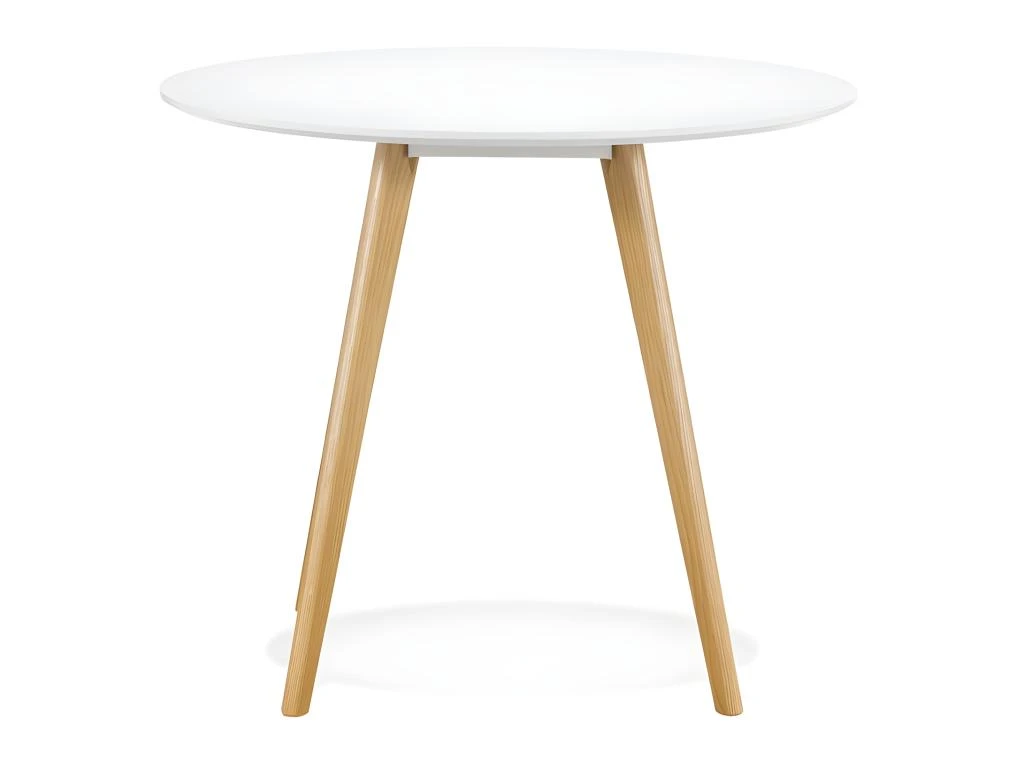 Table De Repas Scandinave "Pacio" 90cm Blanc 2 Table De Repas Scandinave "Pacio" 90cm Blanc – Image 2