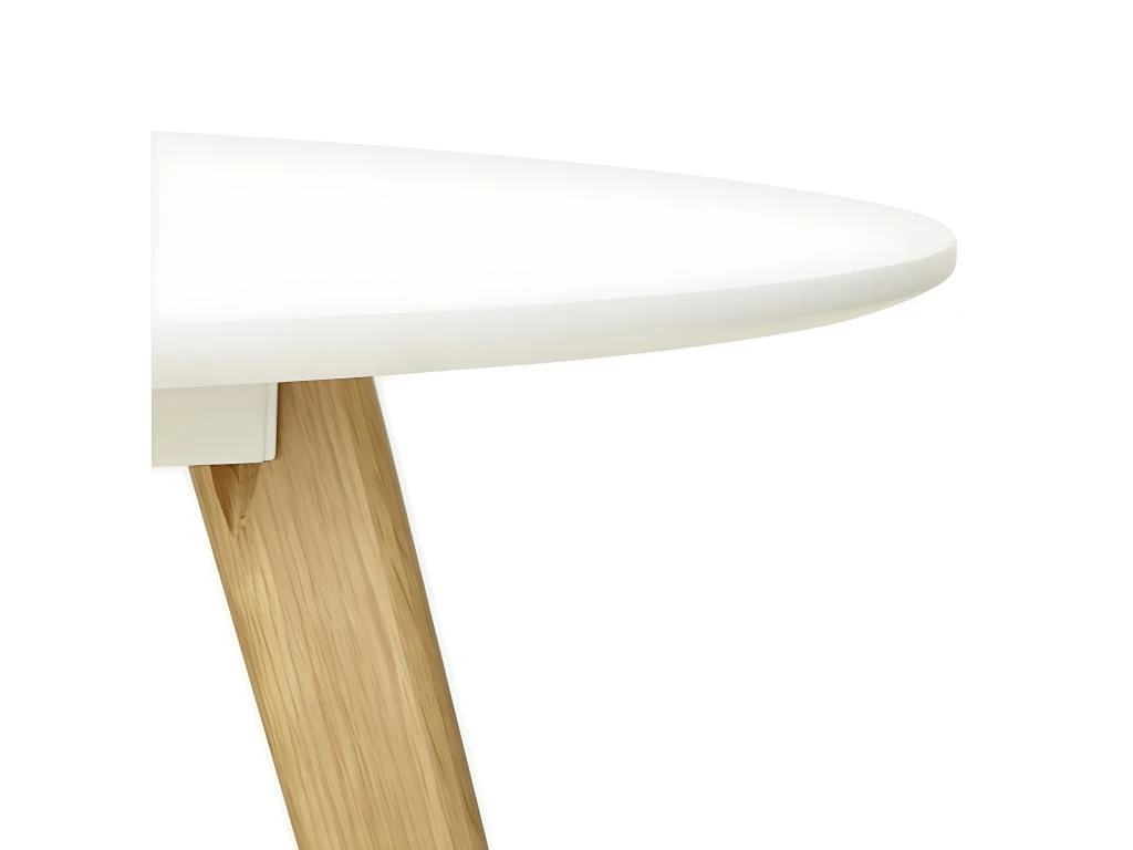 Table De Repas Scandinave "Pacio" 90cm Blanc 4 Table De Repas Scandinave "Pacio" 90cm Blanc – Image 4