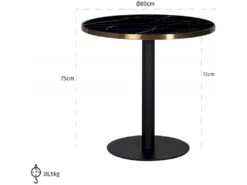 Table A Diner Zenza 80Ø -Deco.fr Soldes Boutique table a manger 15466651