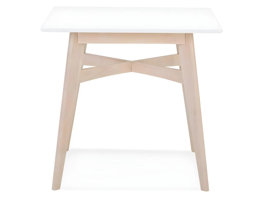Table De Repas Scandinave "Alvaro" 80cm Blanc 2 Table De Repas Scandinave "Alvaro" 80cm Blanc – Image 2