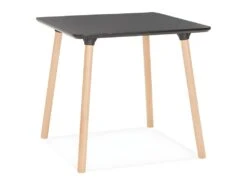 Table De Repas Scandinave "Azerano" 80cm Noir