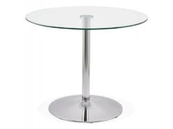 Table De Repas "Anaba" 90cm Transparent