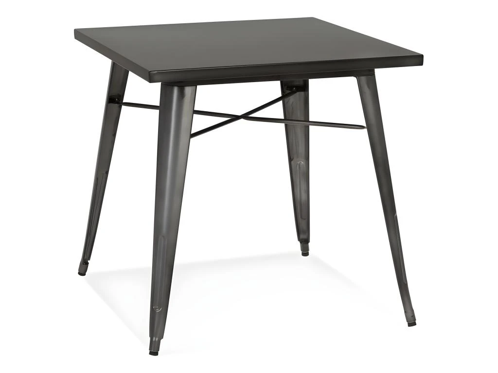 Table De Repas Vintage "Calaco" 76cm Gris Foncé 1 Table De Repas Vintage "Calaco" 76cm Gris Foncé