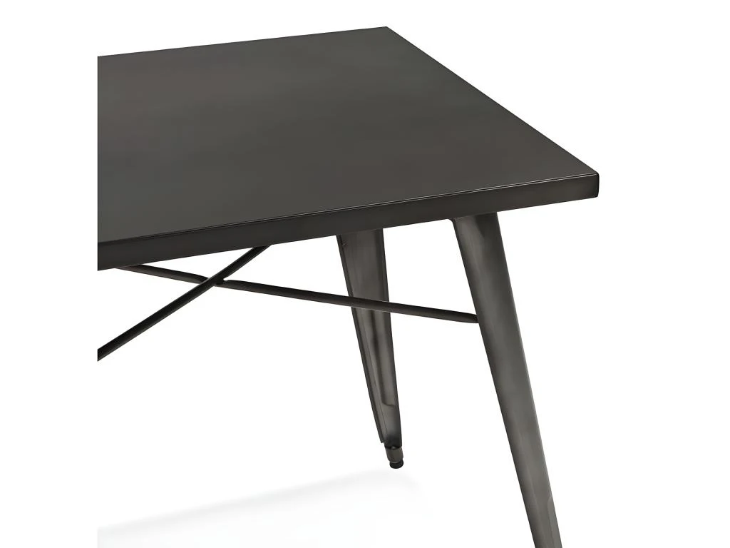 Table De Repas Vintage "Calaco" 76cm Gris Foncé 5 Table De Repas Vintage "Calaco" 76cm Gris Foncé – Image 5