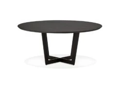 Table De Repas Ronde Design "Nyna" 140cm Noir -Deco.fr Soldes Boutique table a manger 15468041