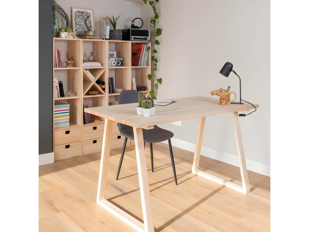 Ensemble Pieds De Table Modulable En Pin Massif Et Plateau Bok 2 Ensemble Pieds De Table Modulable En Pin Massif Et Plateau Bok – Image 2