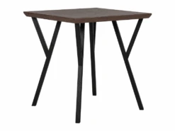 Table 70 X 70 Cm Bois Foncé Et Noir BRAVO
