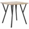 Table 70 X 70 Cm Bois Clair Et Noir BRAVO -Deco.fr Soldes Boutique table a manger 16223527
