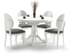Table à Manger Extensible 90-124 X 90 X 75 Cm - Blanc -Deco.fr Soldes Boutique table a manger 17562939