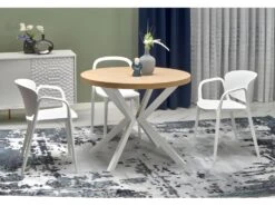 Table à Manger Extensible 100-250 X 100 X 75 Cm - Chêne Doré/Blanc -Deco.fr Soldes Boutique table a manger 17563037