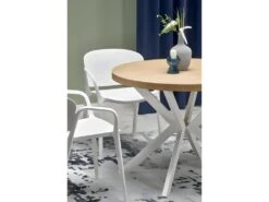 Table à Manger Extensible 100-250 X 100 X 75 Cm - Chêne Doré/Blanc -Deco.fr Soldes Boutique table a manger 17563039