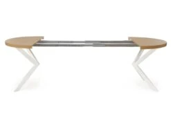 Table à Manger Extensible 100-250 X 100 X 75 Cm - Chêne Doré/Blanc -Deco.fr Soldes Boutique table a manger 17563043