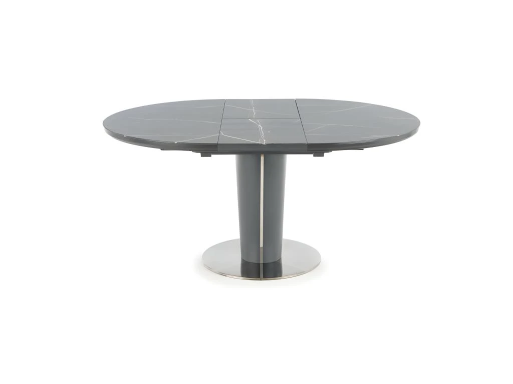 Table à Manger Extensible 120-160 X 120 X 76 Cm - Gris 2 Table à Manger Extensible 120-160 X 120 X 76 Cm - Gris – Image 2
