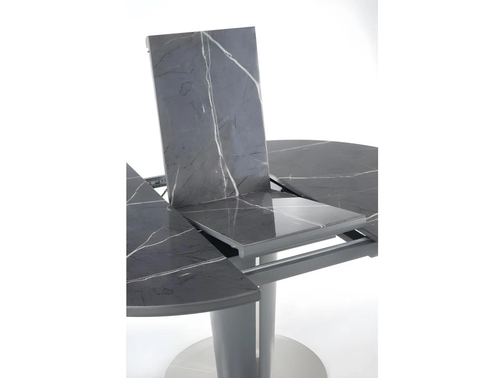 Table à Manger Extensible 120-160 X 120 X 76 Cm - Gris 6 Table à Manger Extensible 120-160 X 120 X 76 Cm - Gris – Image 6