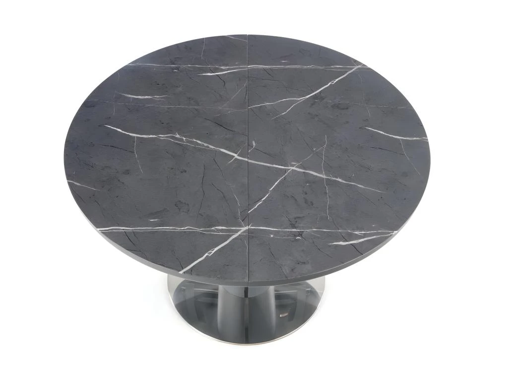 Table à Manger Extensible 120-160 X 120 X 76 Cm - Gris 8 Table à Manger Extensible 120-160 X 120 X 76 Cm - Gris – Image 8