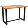 Table De Bar Avec Plateau En Chêne Massif Et Piètement En Bois - LAO -Deco.fr Soldes Boutique table a manger 17568877