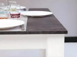 Table à Manger CASSY II - 4 Couverts - Blanc, Plateau Effet Béton 13 Table à Manger CASSY II - 4 Couverts - Blanc, Plateau Effet Béton -Deco.fr Soldes Boutique table a manger 176587