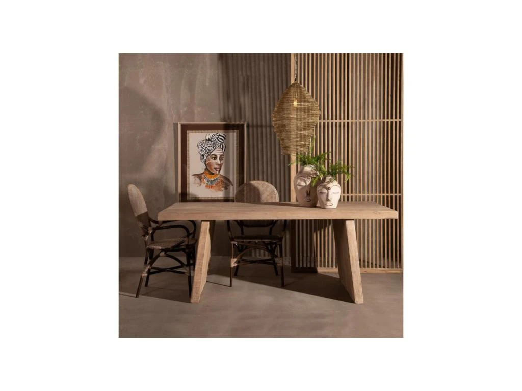 Table De Repas Rectangulaire 200 Cm Bois Massif N°1 - PINTO 2 Table De Repas Rectangulaire 200 Cm Bois Massif N°1 - PINTO – Image 2