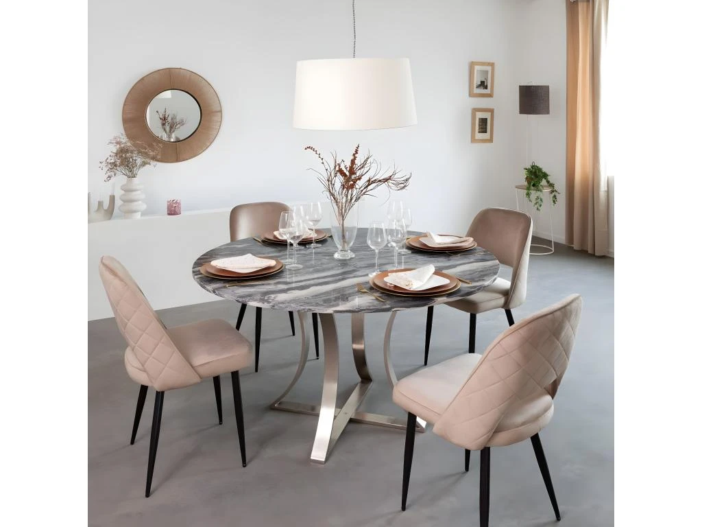 Table à Manger Ronde En Marbre Raphaël 2 Table à Manger Ronde En Marbre Raphaël – Image 2