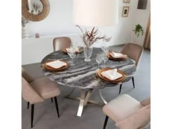 Table à Manger Ronde En Marbre Raphaël 8 Table à Manger Ronde En Marbre Raphaël -Deco.fr Soldes Boutique table a manger 17816993