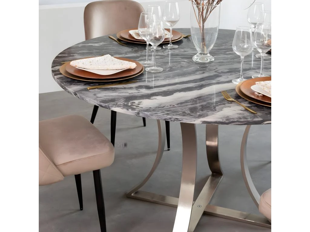Table à Manger Ronde En Marbre Raphaël 5 Table à Manger Ronde En Marbre Raphaël – Image 5