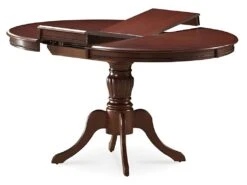 Table à Manger Ovale 106-141 X 106 X 76 Cm - Noyer Foncé -Deco.fr Soldes Boutique table a manger 17870095