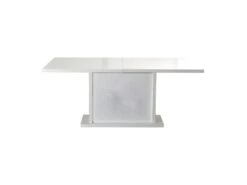 Table De Repas à Allonge Laqué Blanc à LEDs - MARKS 10 Table De Repas à Allonge Laqué Blanc à LEDs - MARKS -Deco.fr Soldes Boutique table a manger 17998875