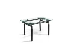 Table De Repas Extensible Verre/Noir Mat - POKENO