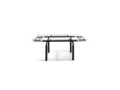 Table De Repas Extensible Verre/Noir Mat - POKENO -Deco.fr Soldes Boutique table a manger 17998995