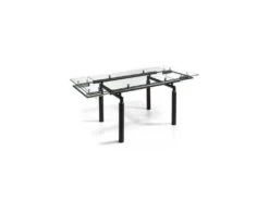 Table De Repas Extensible Verre/Noir Mat - POKENO -Deco.fr Soldes Boutique table a manger 17998997
