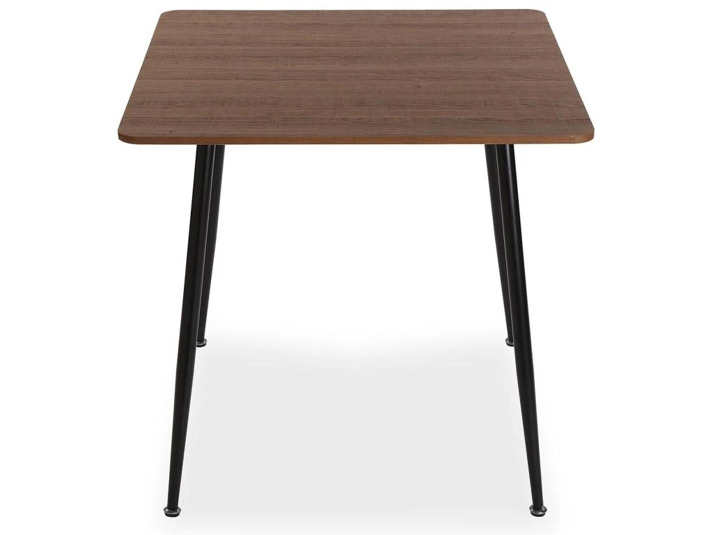 Table De Salle à Manger Iulia, 75 X 80 X 80 Cm, Bois, PVC Et Métal, Marron Et Noir 3 Table De Salle à Manger Iulia, 75 X 80 X 80 Cm, Bois, PVC Et Métal, Marron Et Noir – Image 3