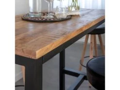 Table Haute En Bois De Manguier Et Métal Petra -Deco.fr Soldes Boutique table a manger 18320657