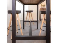 Table Haute En Bois De Manguier Et Métal Petra -Deco.fr Soldes Boutique table a manger 18320661